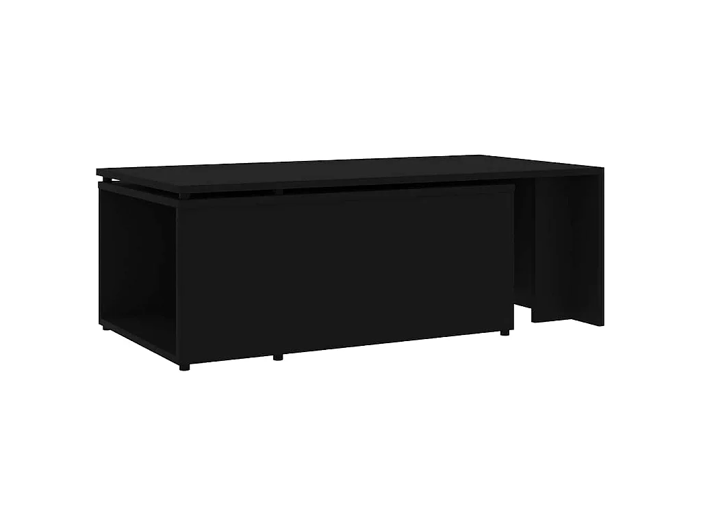 Table basse Noir 150x50x35 cm Bois d'ingénierie
