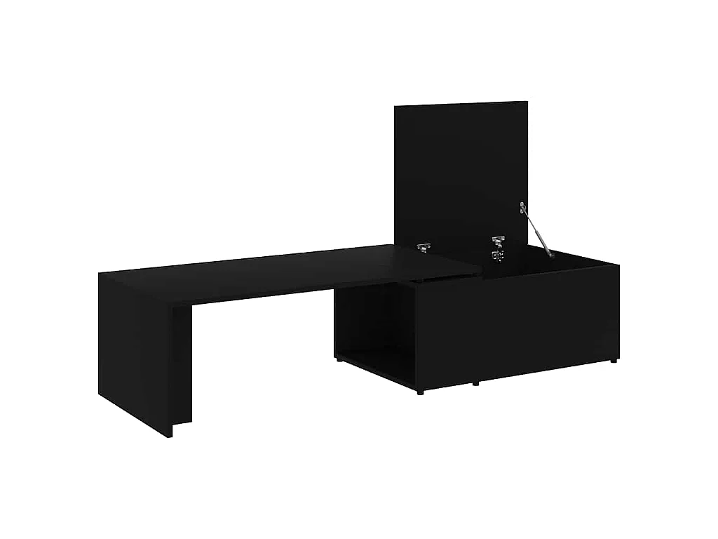 Table basse Noir 150x50x35 cm Bois d'ingénierie