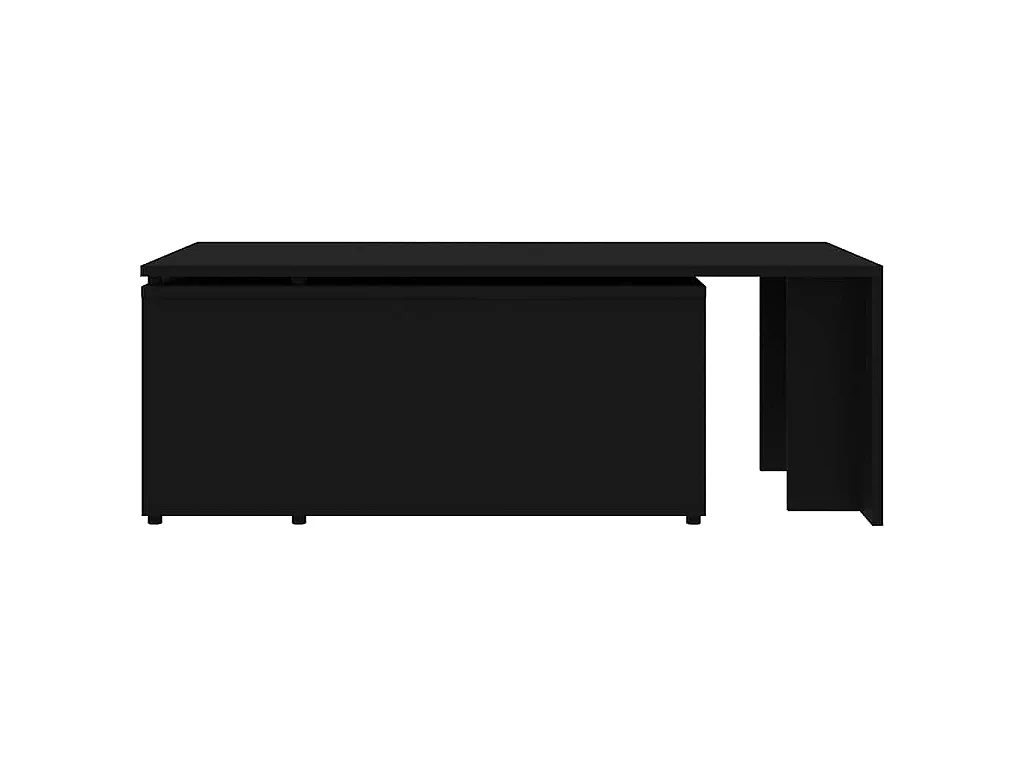 Table basse Noir 150x50x35 cm Bois d'ingénierie