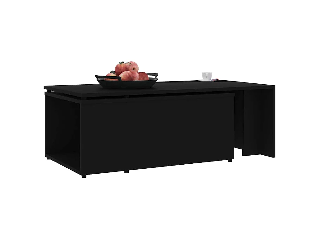 Table basse Noir 150x50x35 cm Bois d'ingénierie