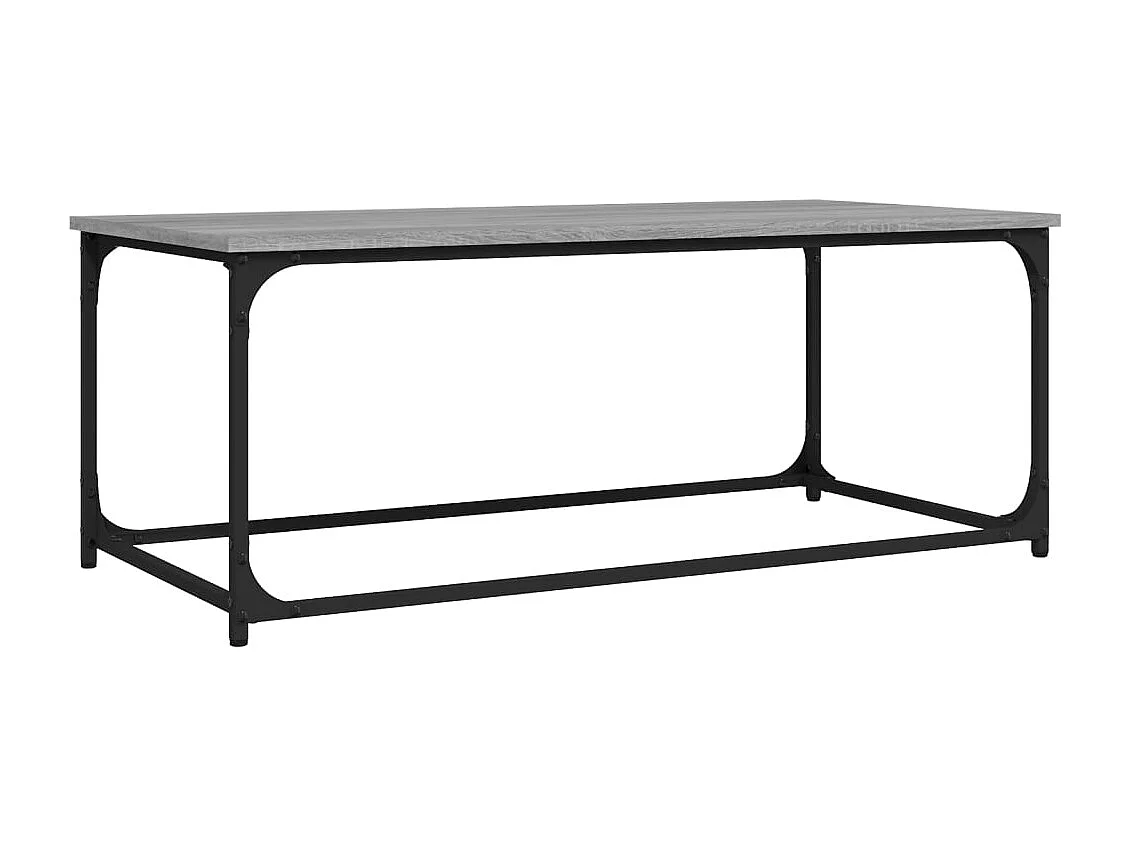 Couchtisch Grau Sonoma 102x50x40 cm Holzwerkstoff und Eisen