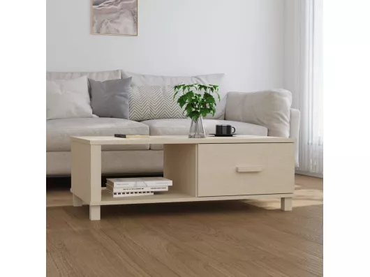 Kauf Unique Sideboard HAMAR Honigbraun 100x55x35 cm Massivholz Kiefer