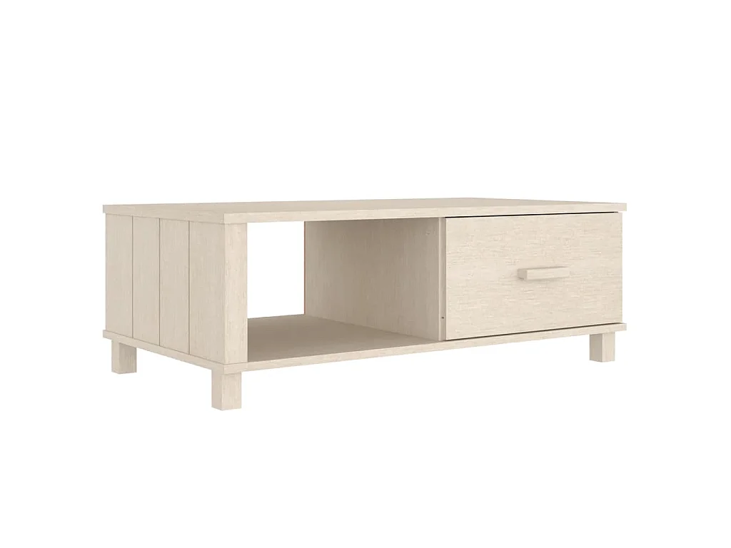 Table basse HAMAR Marron miel 100x55x35 cm Bois massif de pin