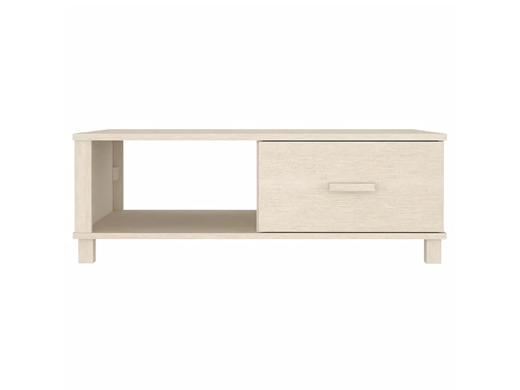 Table basse HAMAR Marron miel 100x55x35 cm Bois massif de pin