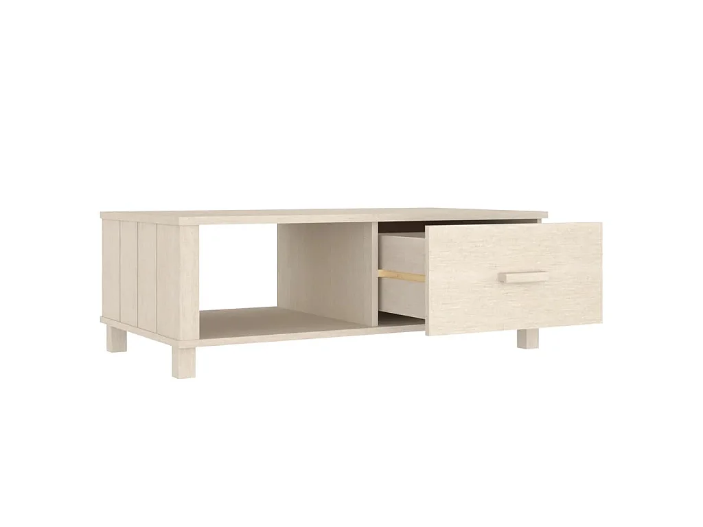 Table basse HAMAR Marron miel 100x55x35 cm Bois massif de pin