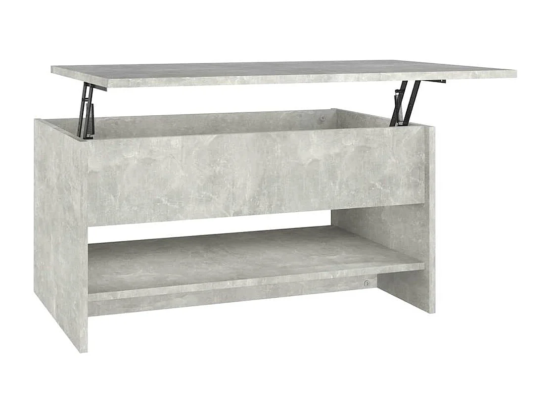 Tavolino da Salotto Grigio Cemento 80x50x40cm Legno Multistrato