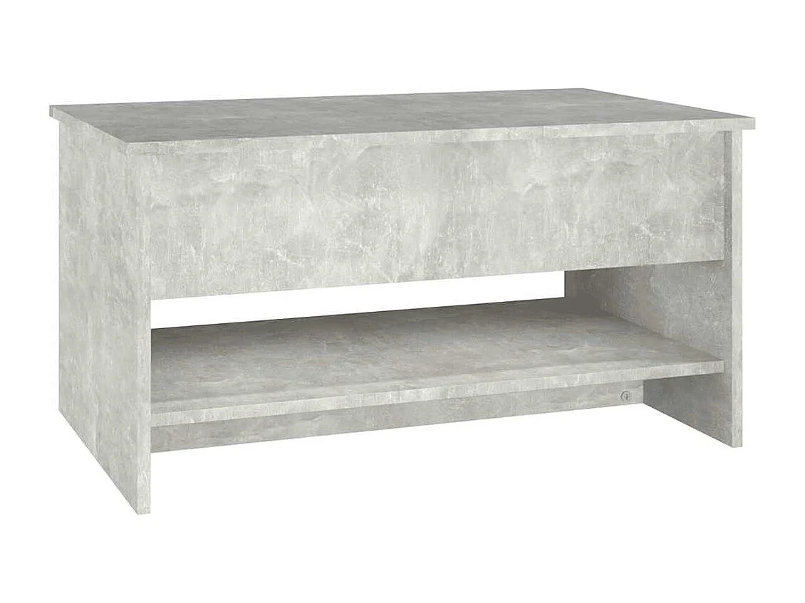Tavolino da Salotto Grigio Cemento 80x50x40cm Legno Multistrato