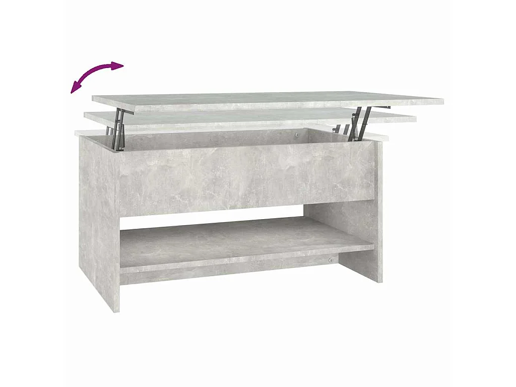 Couchtisch Betongrau 80x50x40 cm Holzwerkstoff