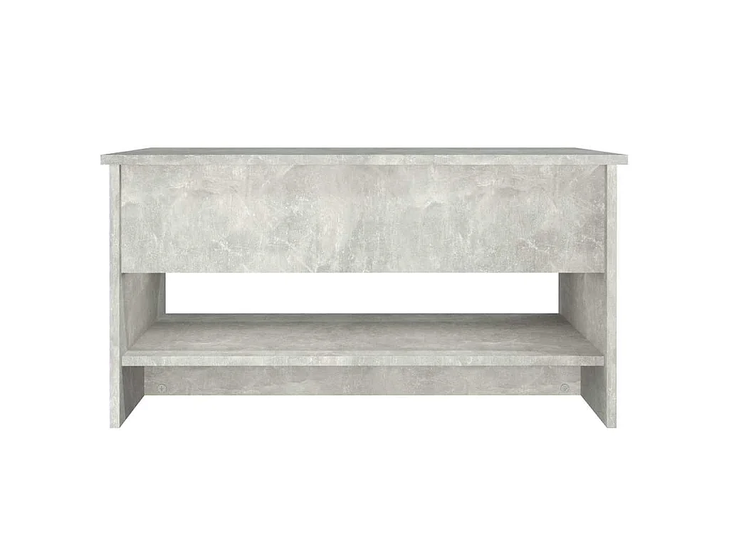 Mesa de centro madera contrachapada gris hormigón 80x50x40 cm