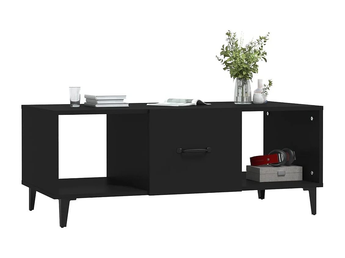 Salontafel 102x50x40 cm bewerkt hout zwart