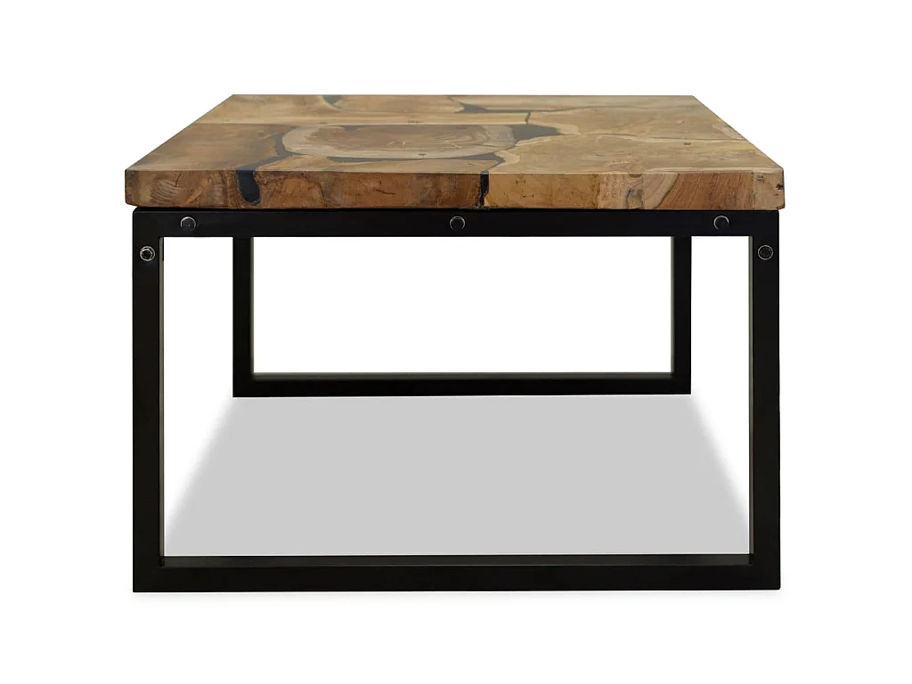 Table basse Teck Résine 60x60x40 cm