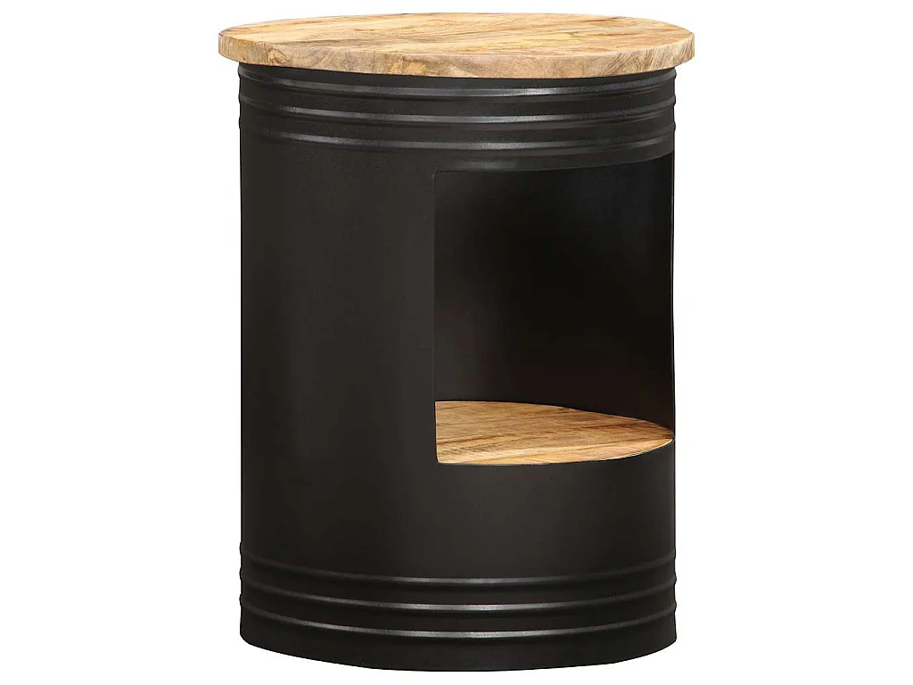 Mesa de centro de madera maciza de mango 43x55 cm