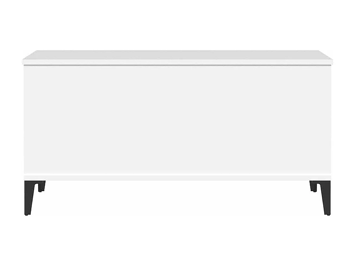 Table basse Blanc 90x44,5x45 cm Bois d'ingénierie