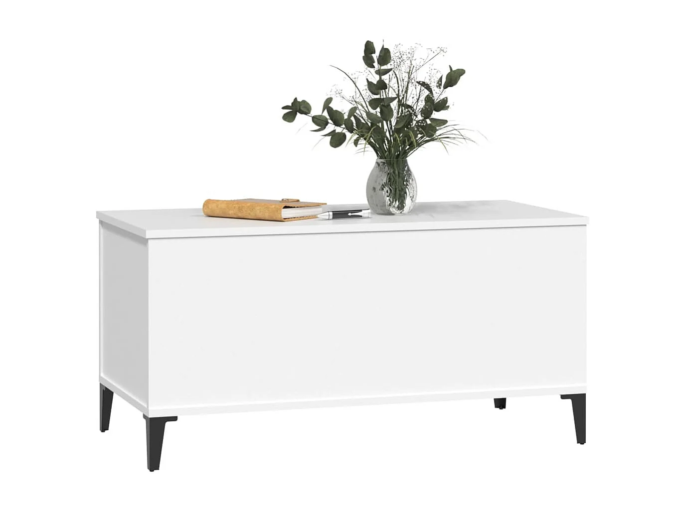 Couchtisch Weiß 90x44,5x45 cm Holzwerkstoff