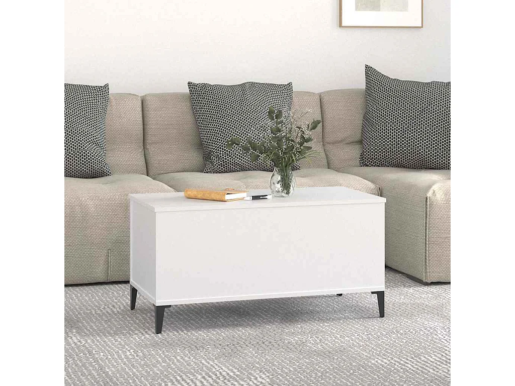 Mesa de centro 90x44,5x45 cm derivados de madeira branco