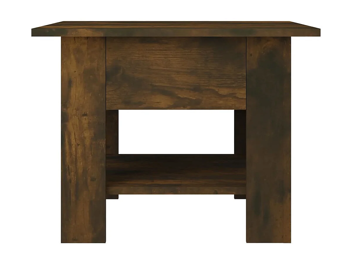 Table basse chêne fumé 55x55x42 cm bois d'ingénierie