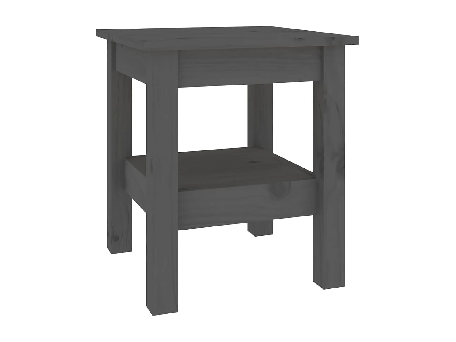 Table basse Gris 35x35x40 cm Bois massif de pin
