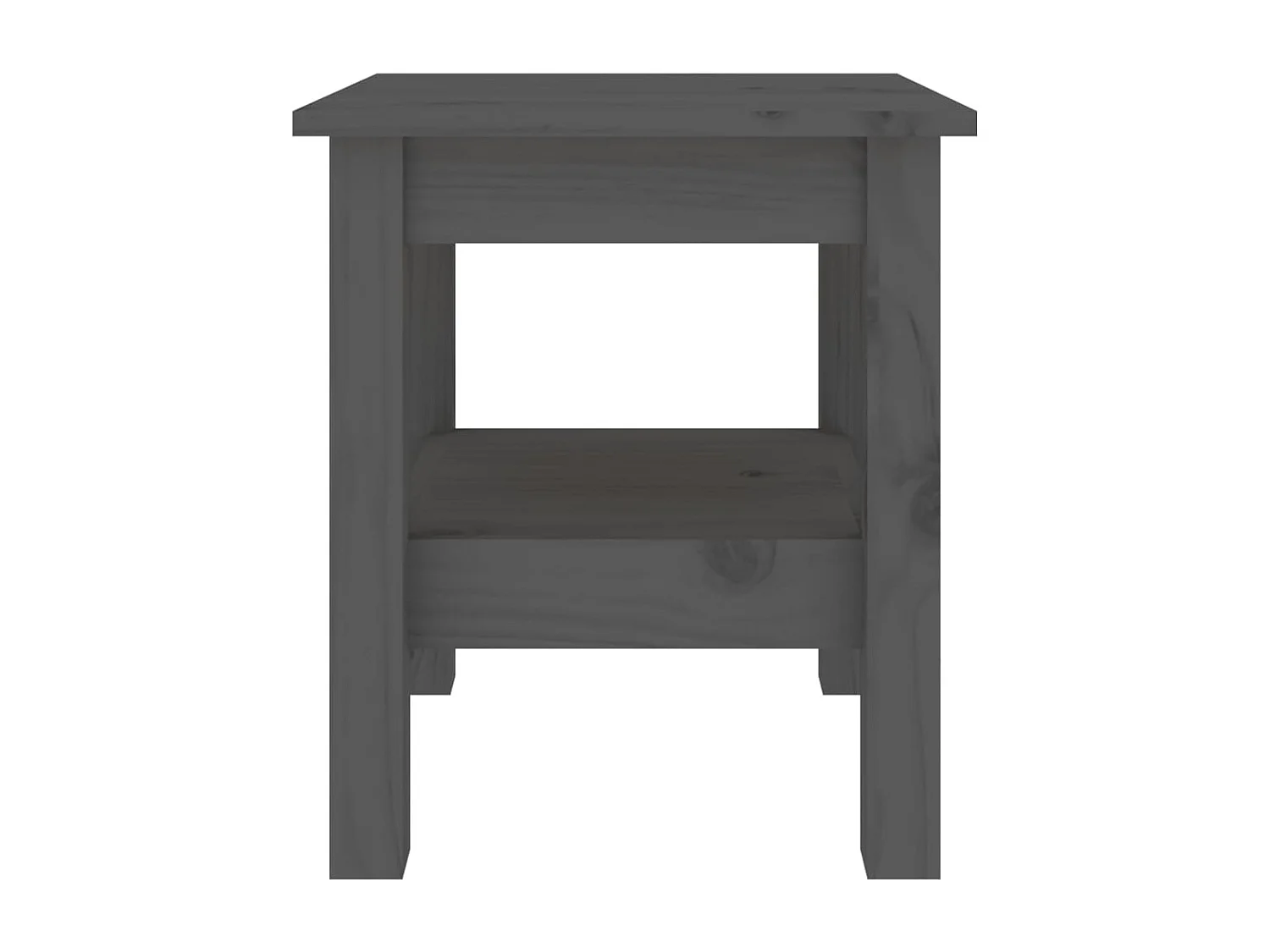 Table basse Gris 35x35x40 cm Bois massif de pin