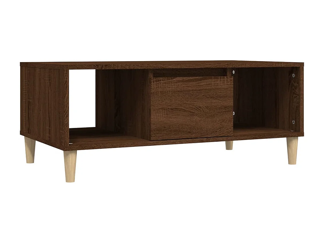 Tavolino da Salotto Rovere Marrone 90x50x36,5 cm in Multistrato