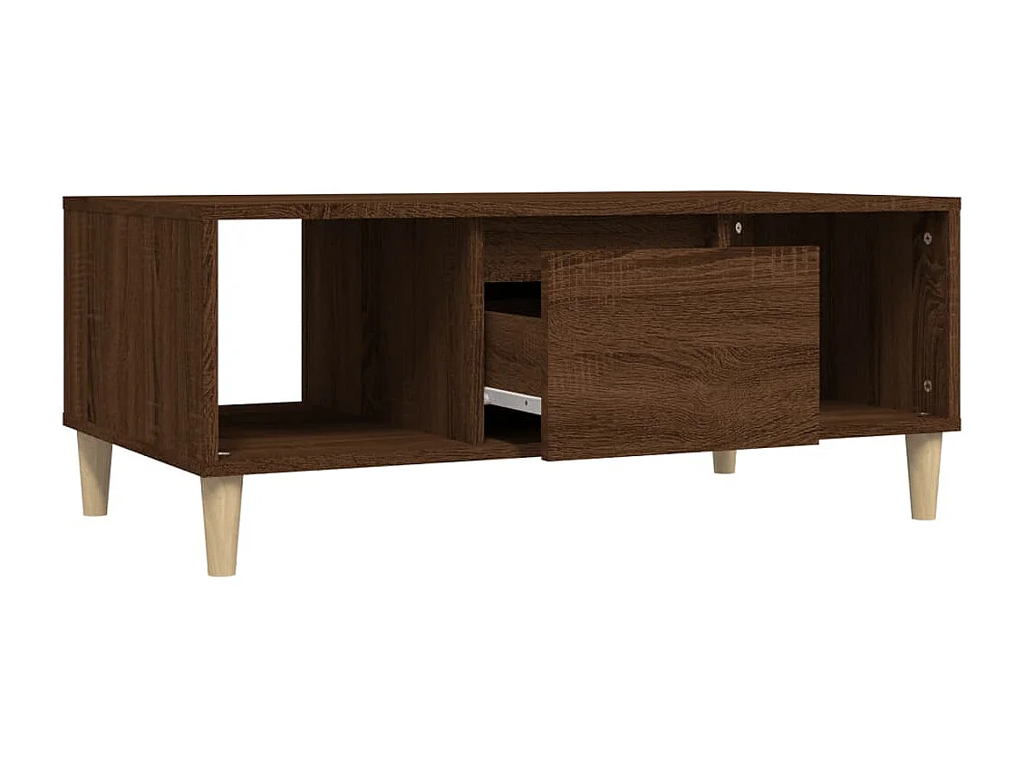 Tavolino da Salotto Rovere Marrone 90x50x36,5 cm in Multistrato