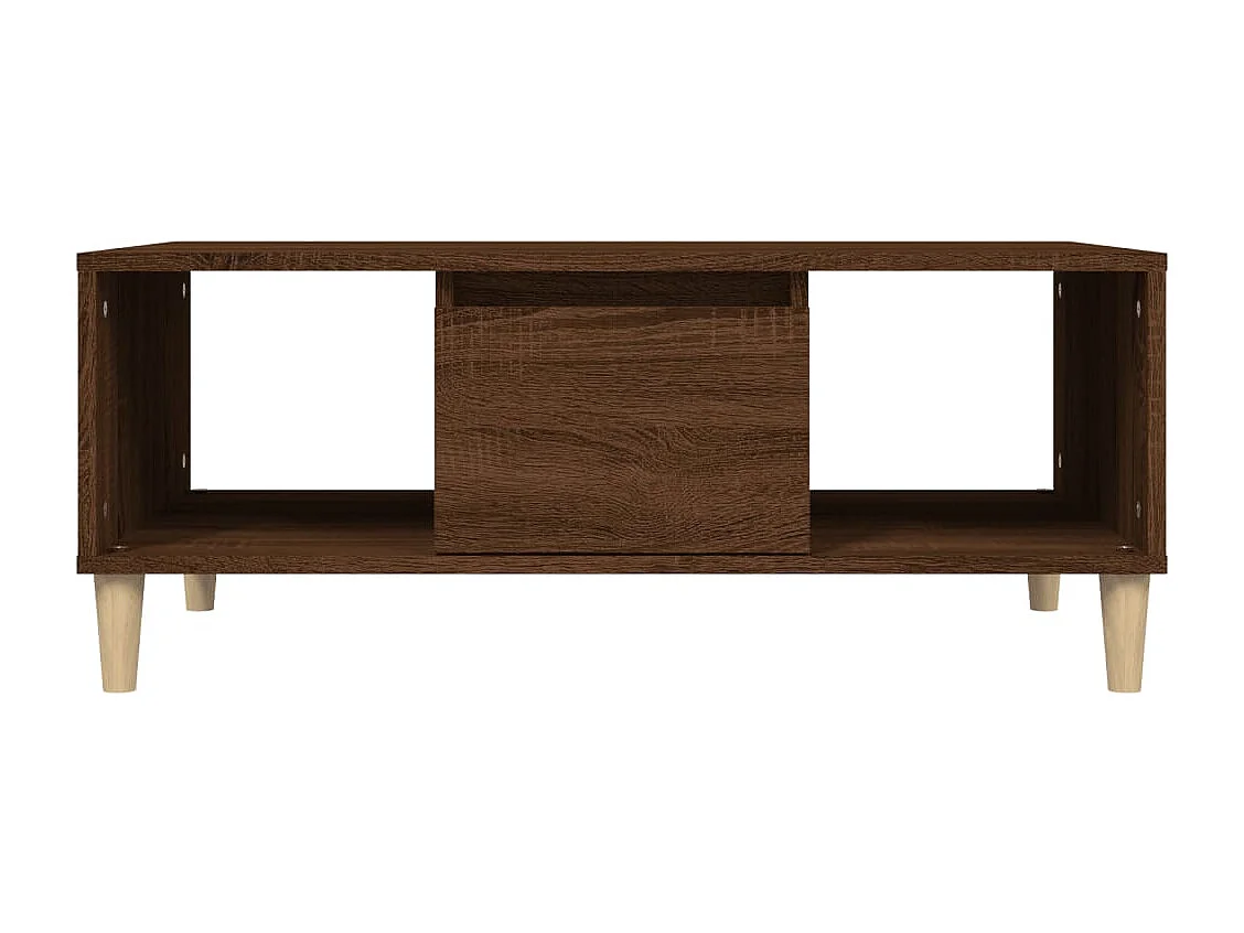 Tavolino da Salotto Rovere Marrone 90x50x36,5 cm in Multistrato