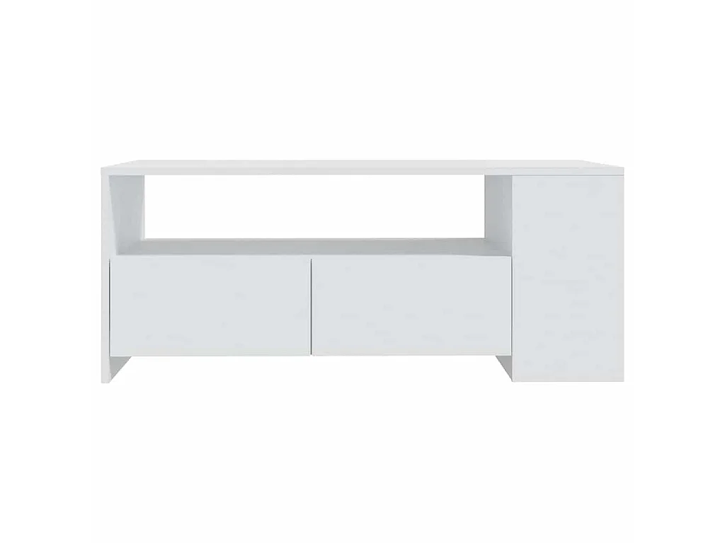 Table basse blanc 102x55x42 cm bois d'ingénierie