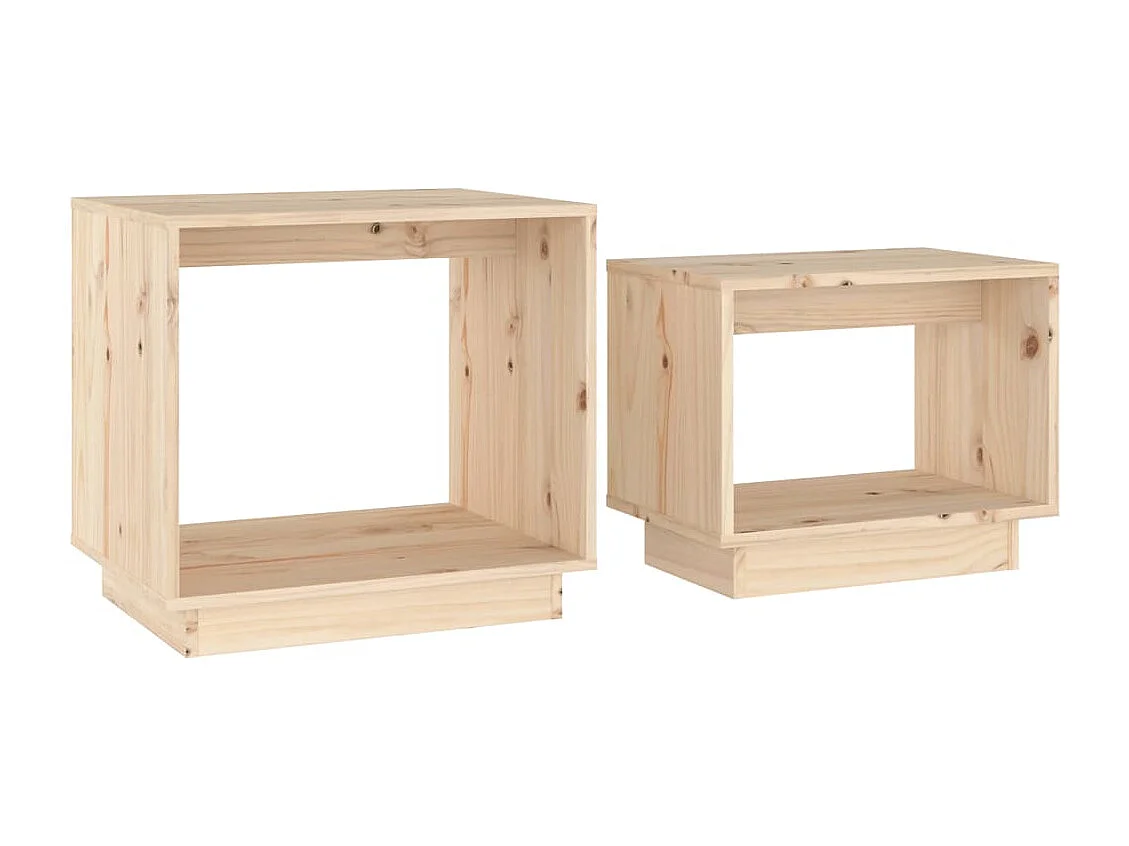 Tables basses gigognes 2 pcs Bois de pin massif