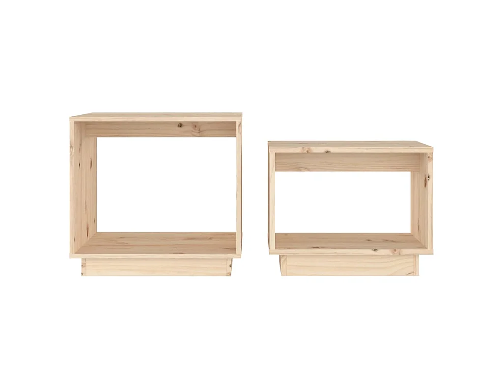 Tables basses gigognes 2 pcs Bois de pin massif