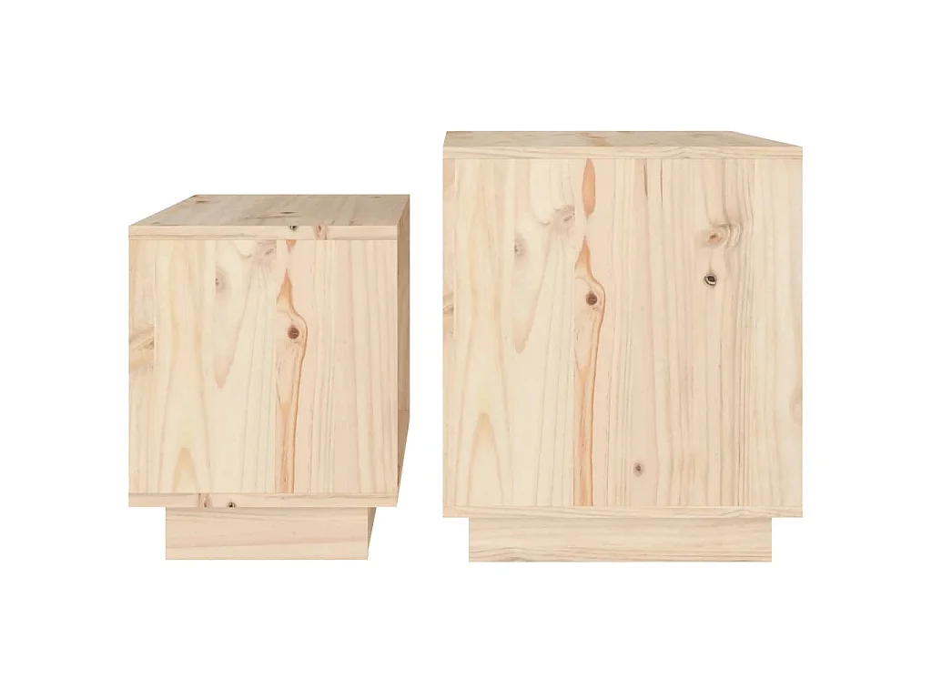 Tables basses gigognes 2 pcs Bois de pin massif