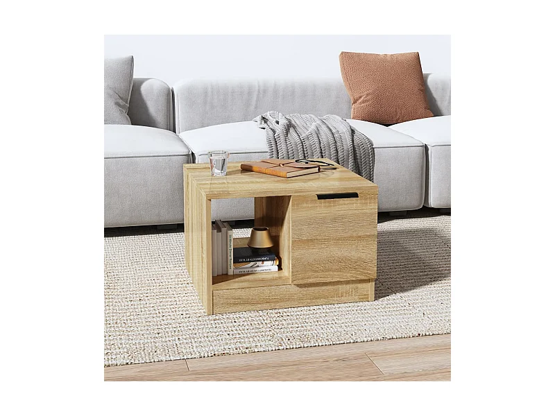 Mesa de centro 50x50x36 madeira processada carvalho sonoma