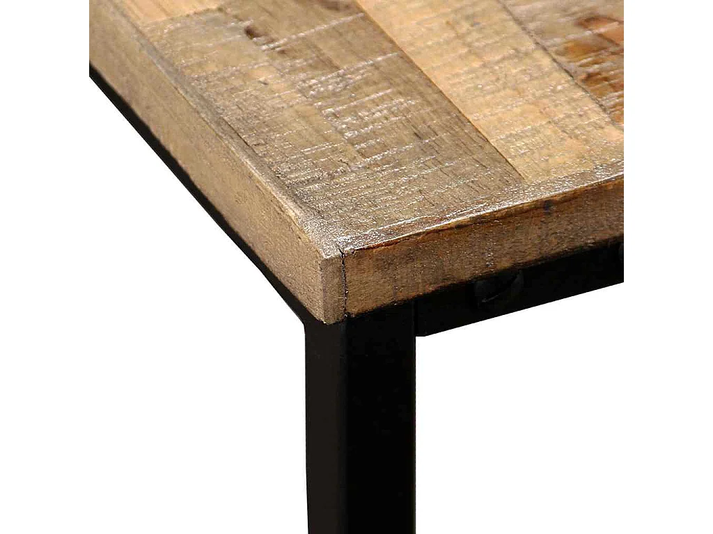 Ensemble de table basse gigogne 2 pcs Teck massif récupération