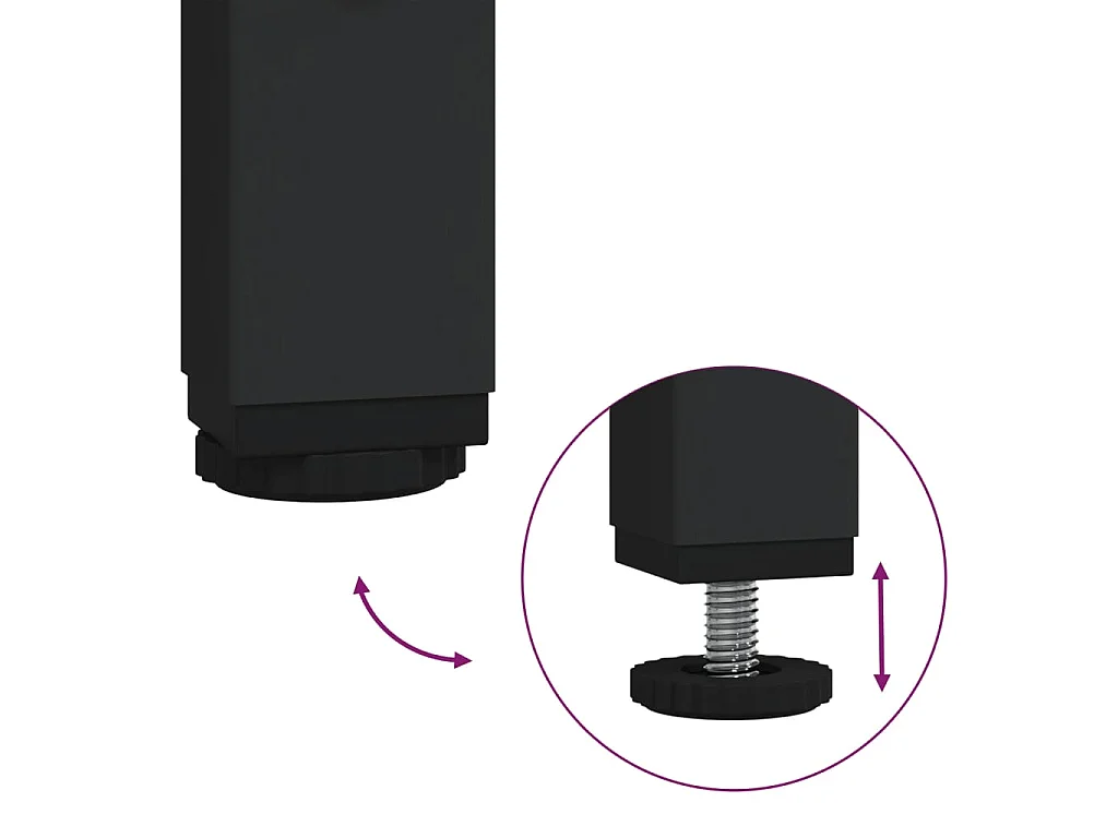 Tables d'appoint 2 pcs Noir Bois d'ingénierie