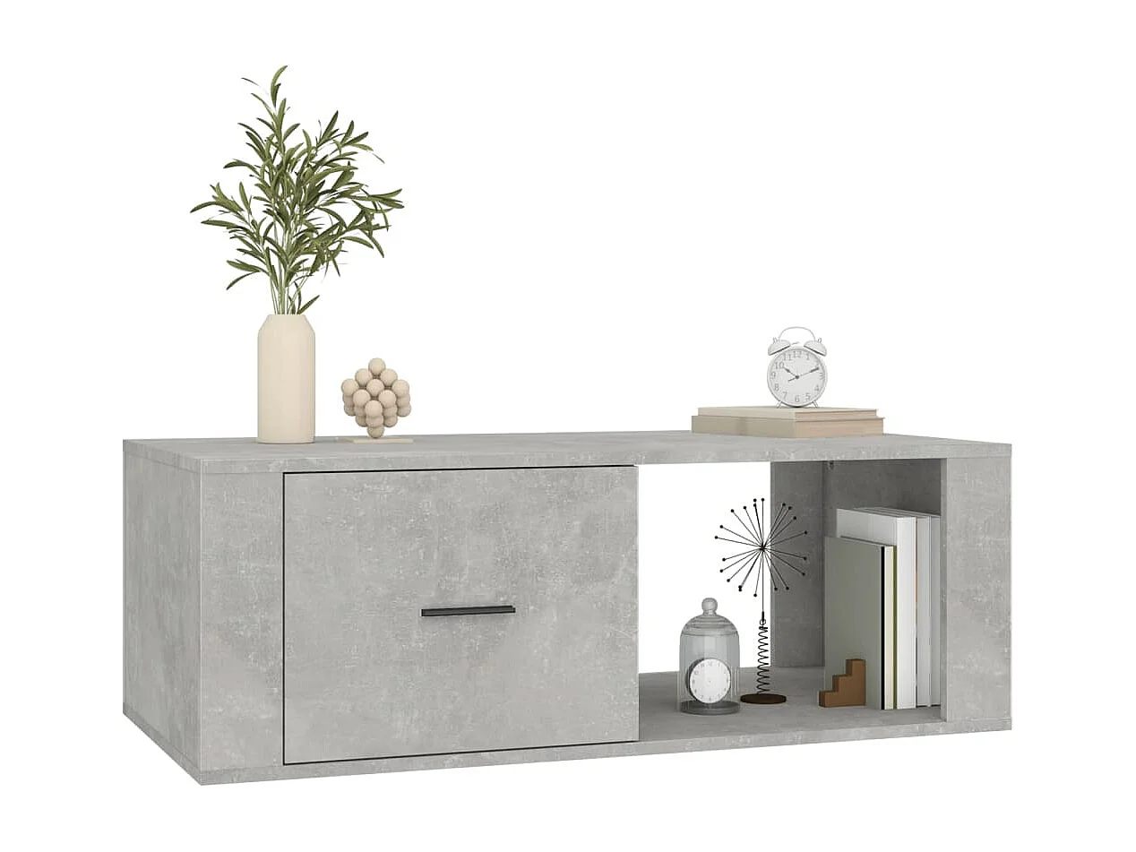 Salontafel 100x50,5x35 cm bewerkt hout betongrijs