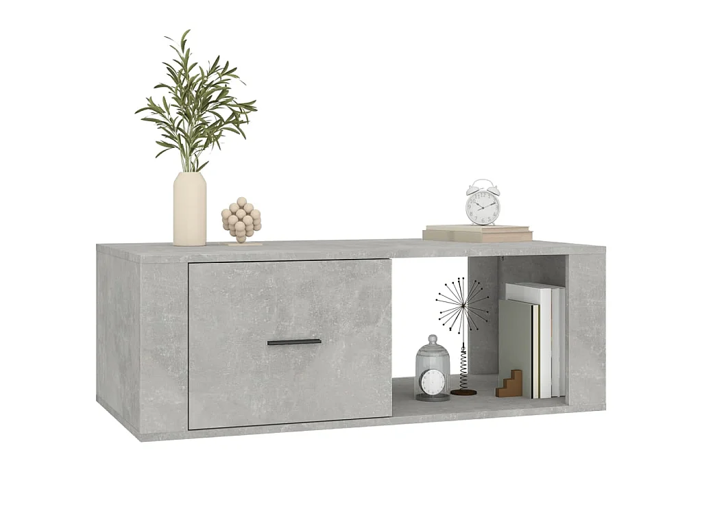 Salontafel 100x50,5x35 cm bewerkt hout betongrijs