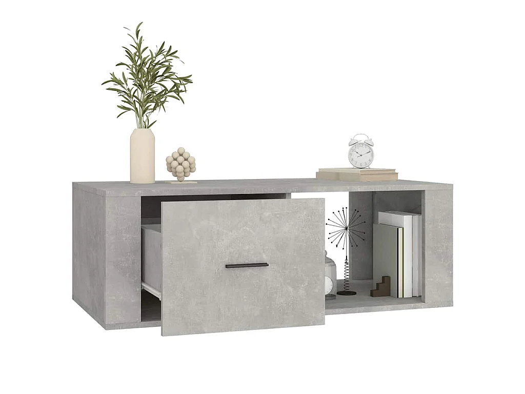 Salontafel 100x50,5x35 cm bewerkt hout betongrijs