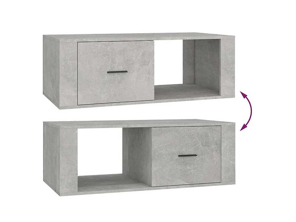 Salontafel 100x50,5x35 cm bewerkt hout betongrijs