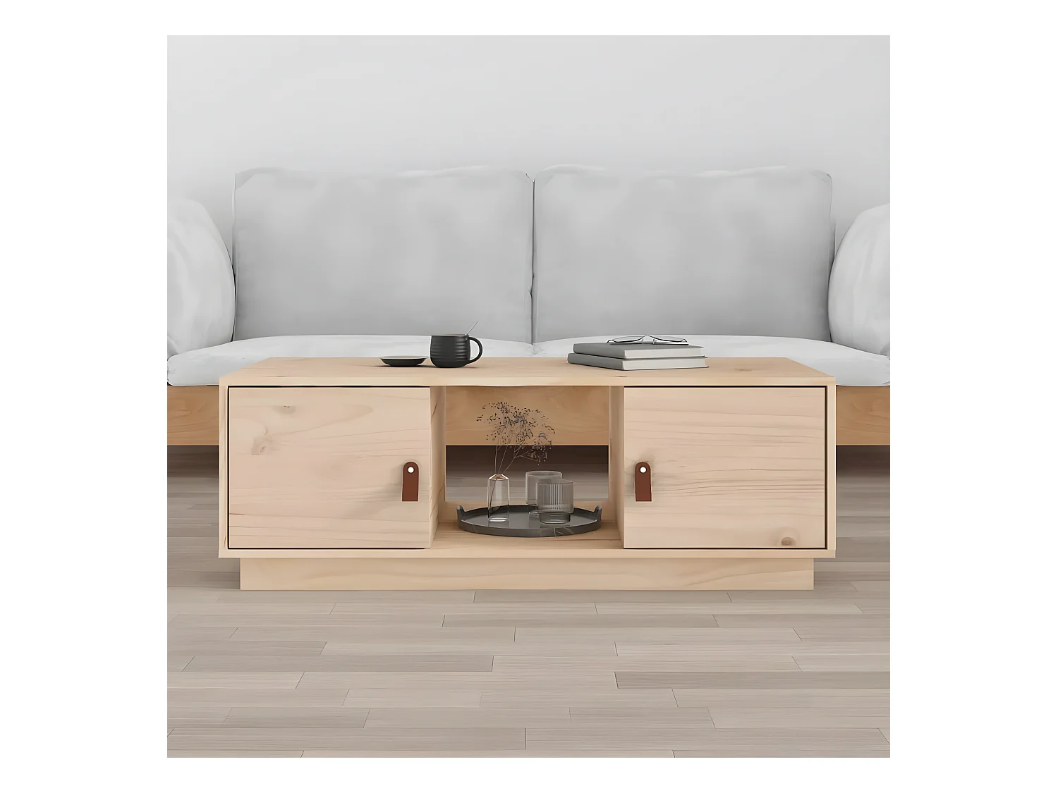 Table basse 100x50x35 cm Bois massif de pin