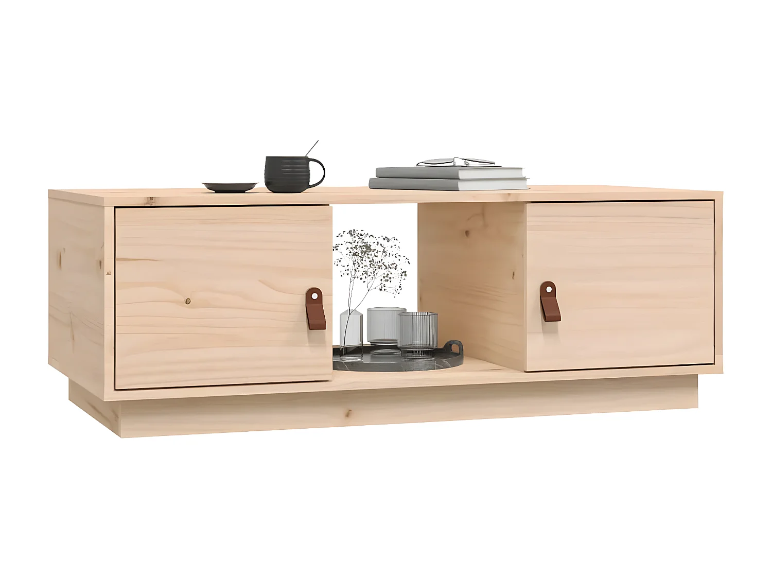 Table basse 100x50x35 cm Bois massif de pin