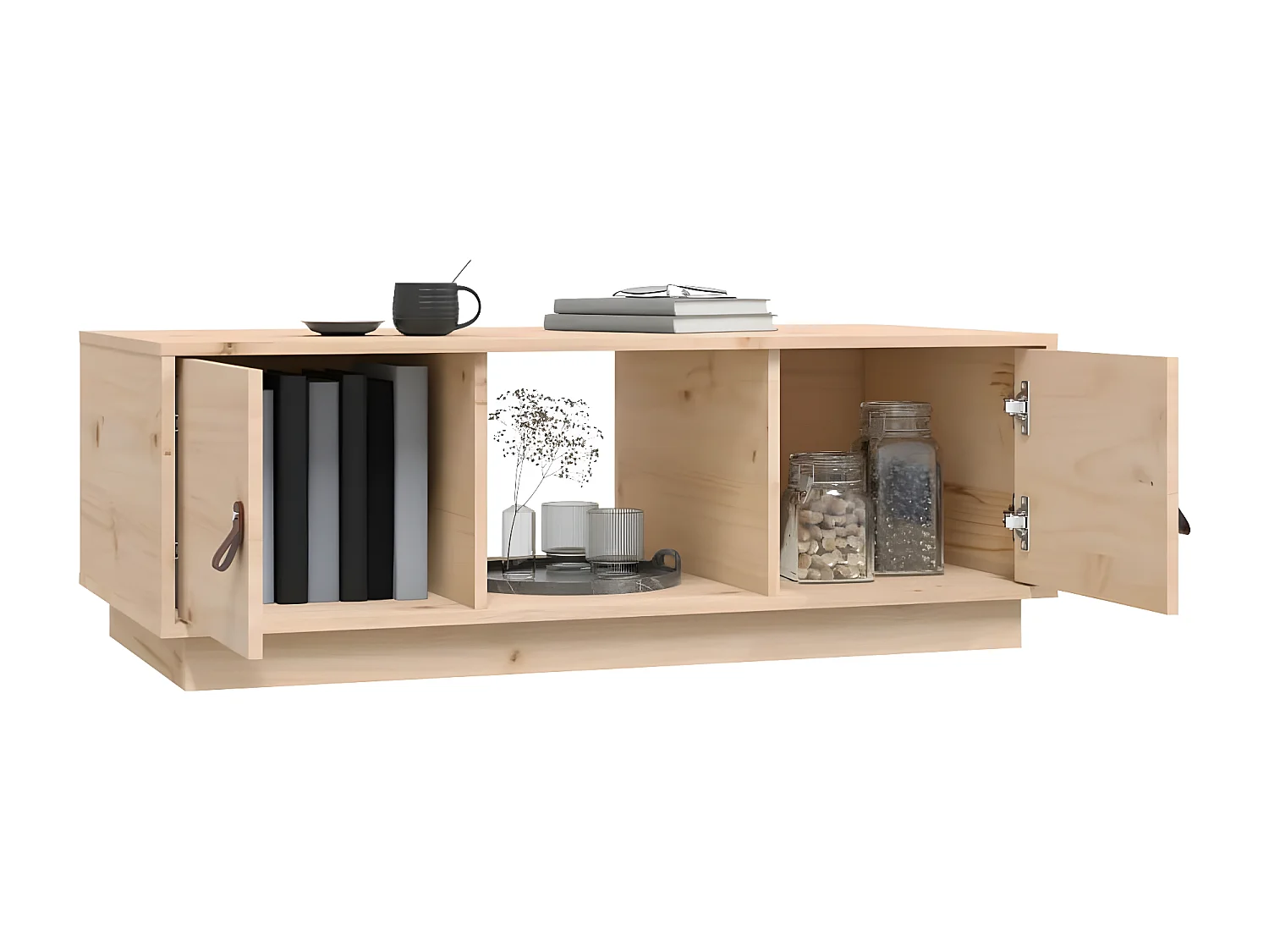 Table basse 100x50x35 cm Bois massif de pin