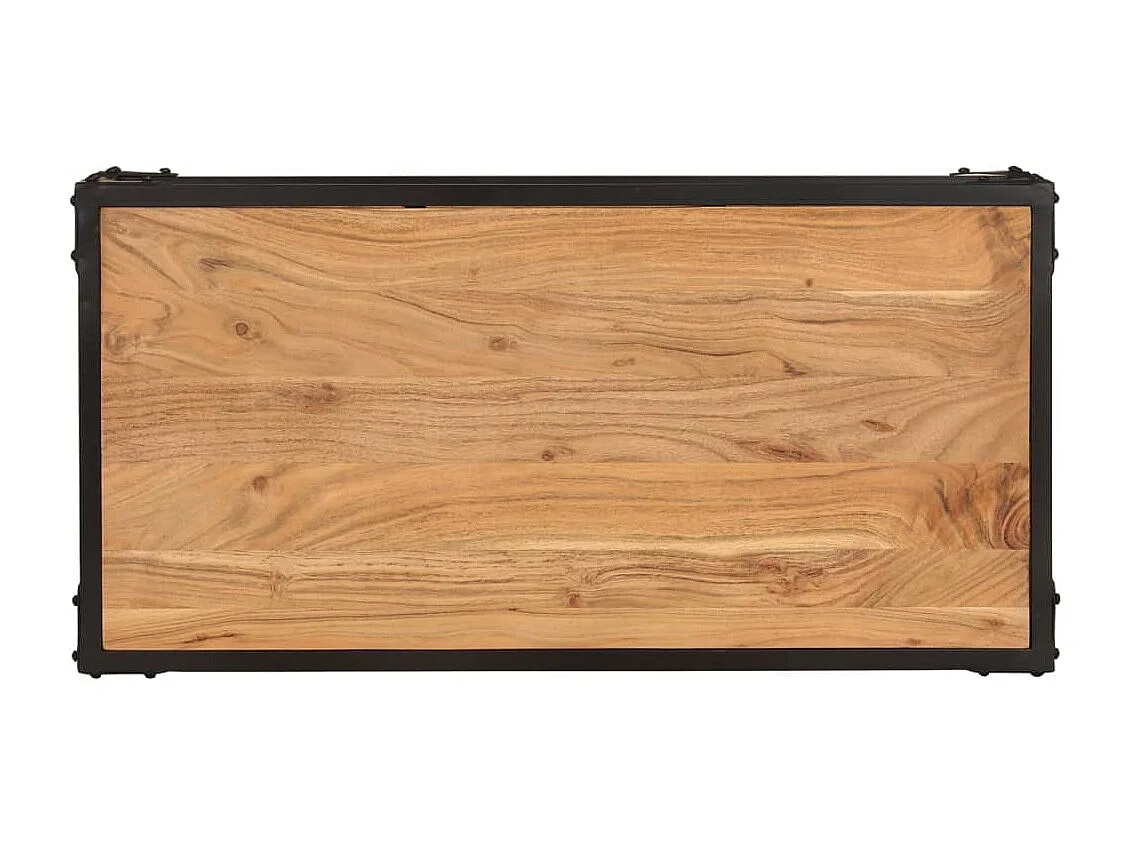 Tavolino da Salotto 90x45x35 cm in Legno Massello di Acacia
