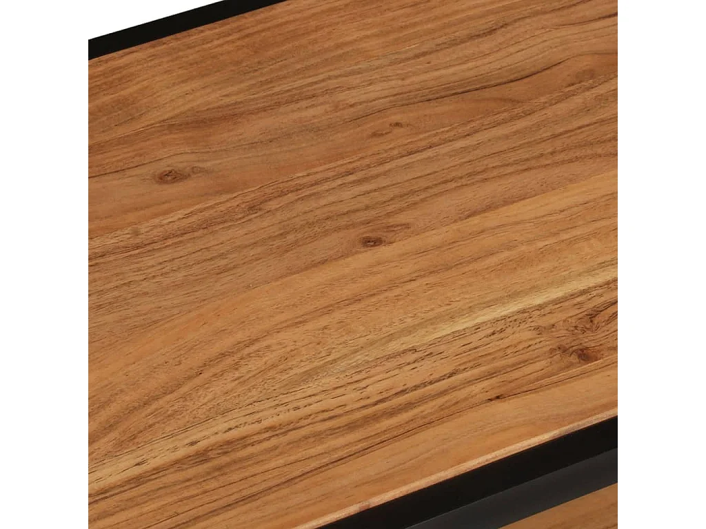 Tavolino da Salotto 90x45x35 cm in Legno Massello di Acacia