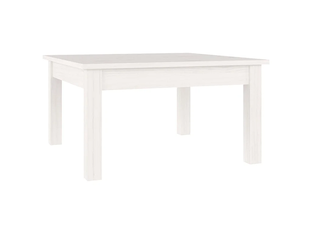 Couchtisch Weiß 55x55x30 cm Massivholz Kiefer