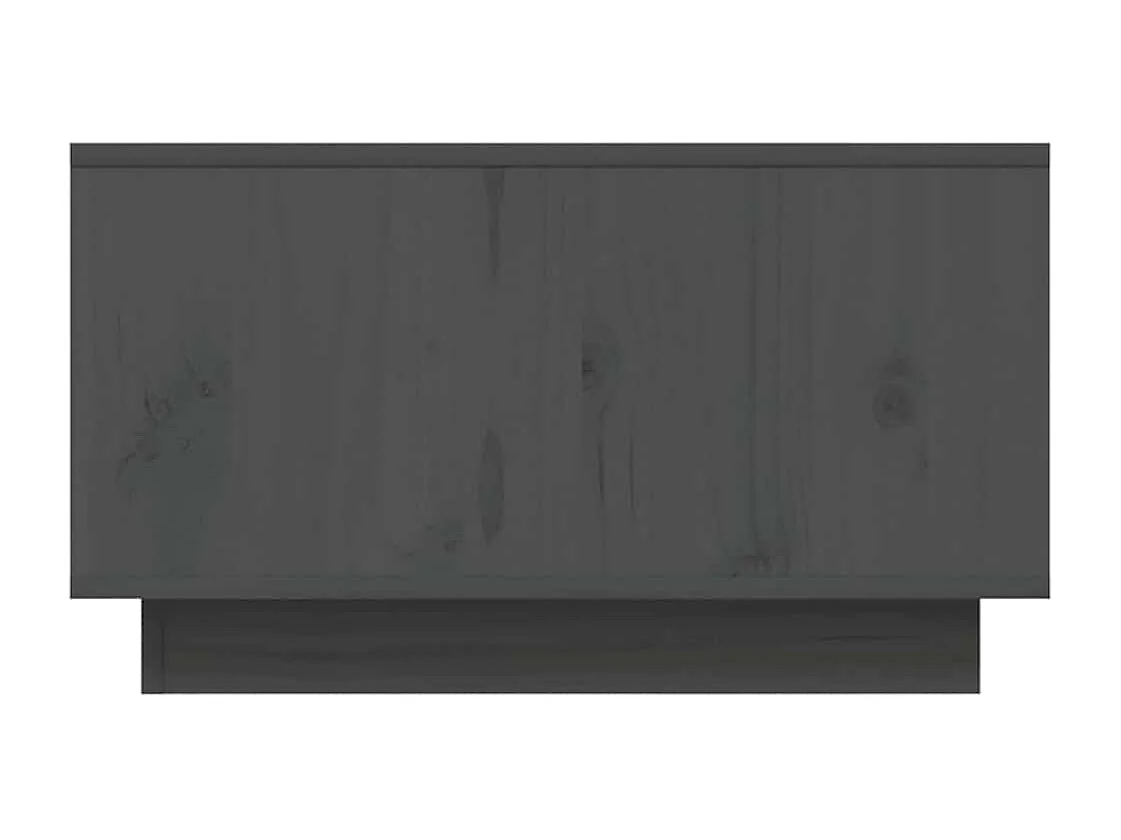 Table basse Gris 55x56x32 cm Bois massif de pin
