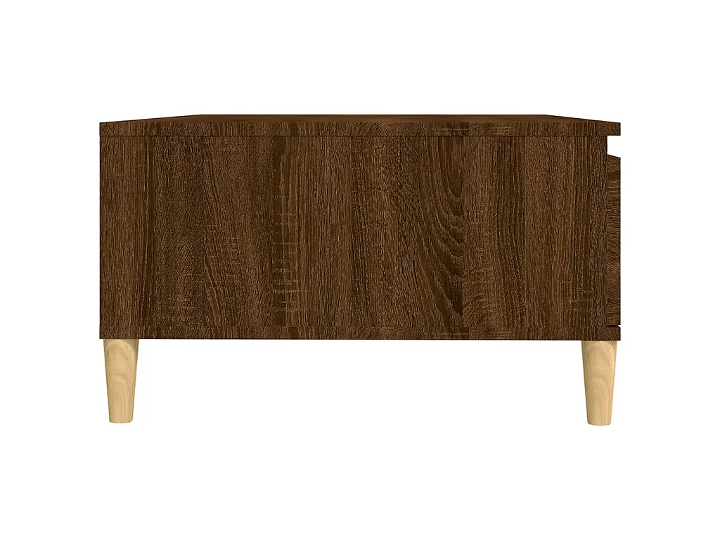 Table basse chêne marron 90x60x35 cm bois d'ingénierie