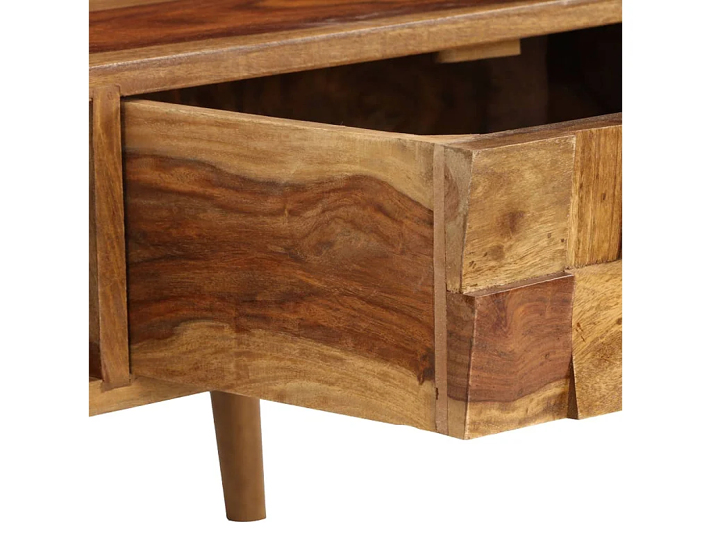 Mesa centro madeira acácia maciça c/ acabam. mel 110x50x37 cm