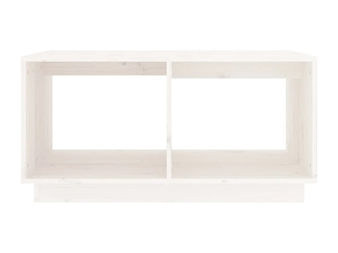 Table basse Blanc 80x50x40 cm Bois massif de pin