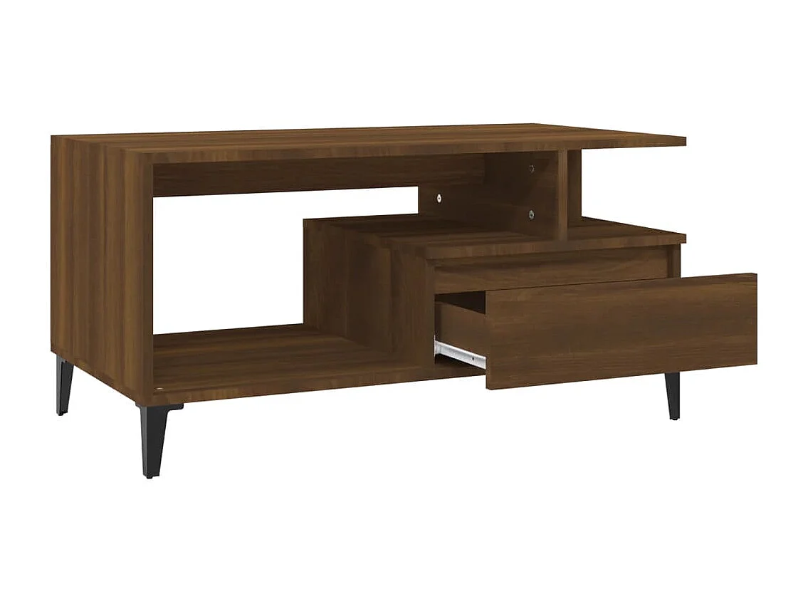Table basse Chêne marron 90x49x45 cm Bois d'ingénierie