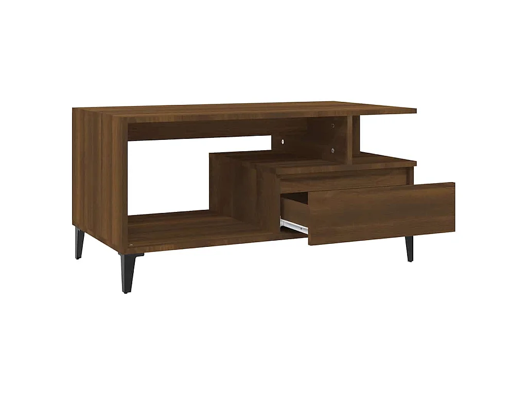Table basse Chêne marron 90x49x45 cm Bois d'ingénierie