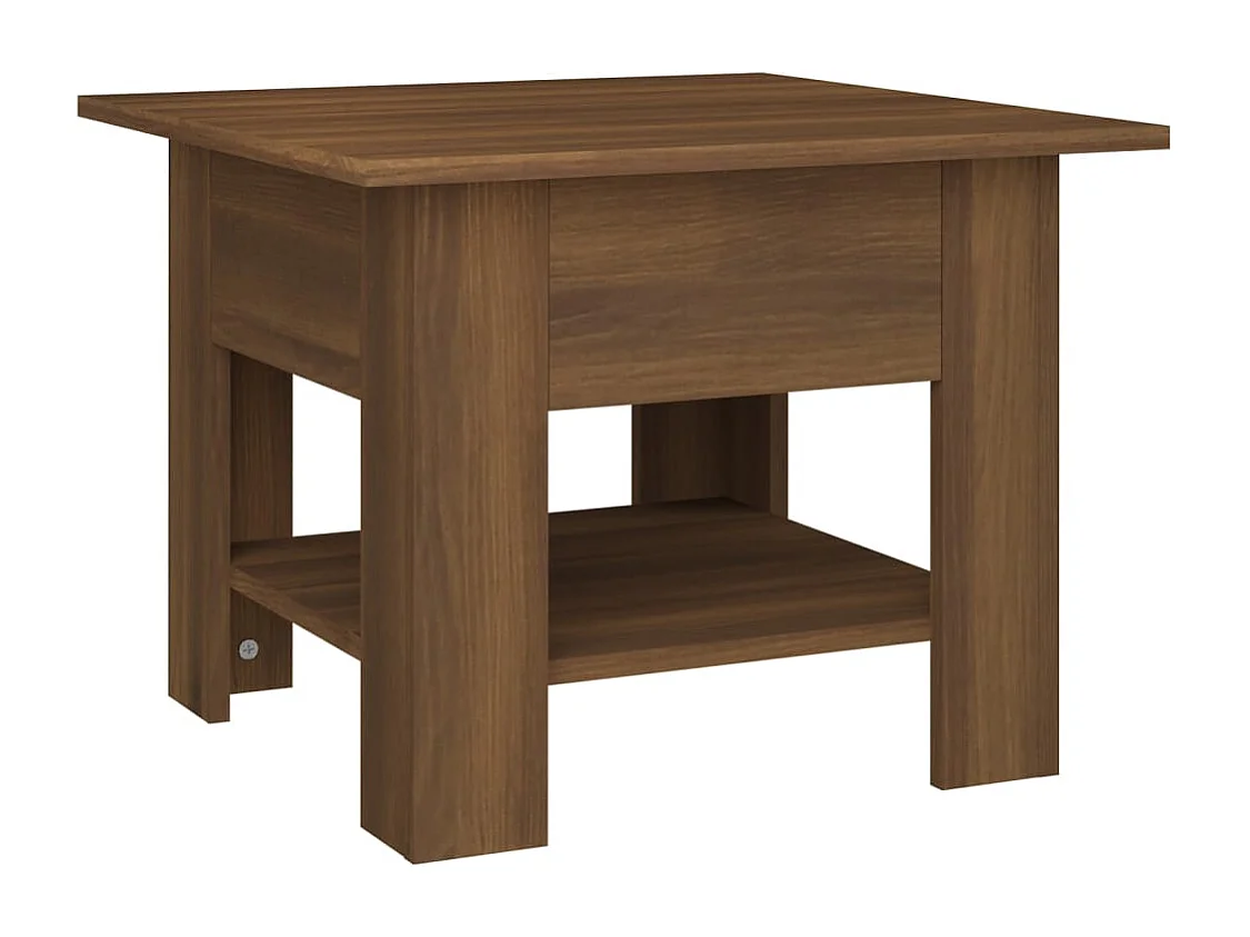 Table basse chêne marron 55x55x42 cm bois d'ingénierie