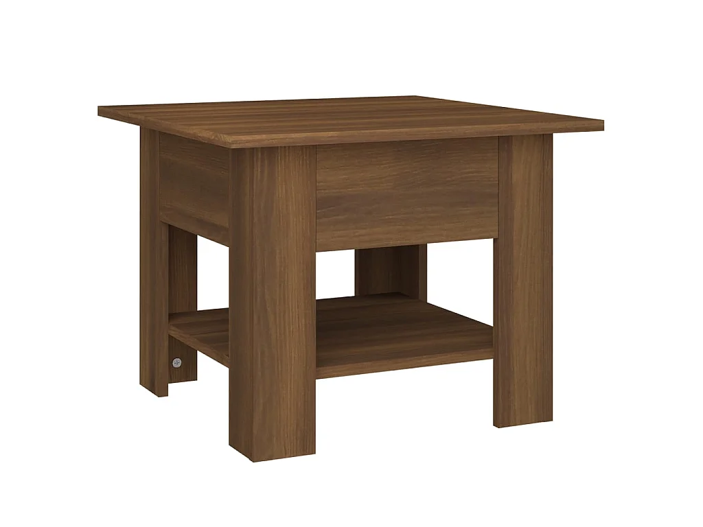 Tavolino da Salotto Rovere Marrone 55x55x42 cm in Truciolato